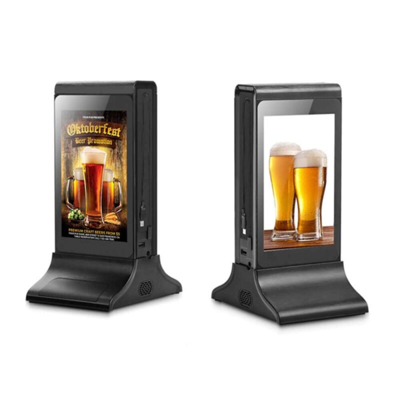 Dual 7'' LCD Table Ad Player with Powerbank FYD835E
